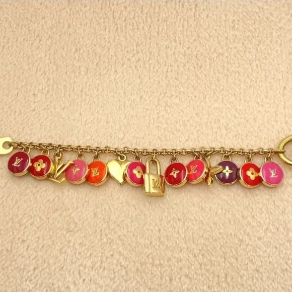 Auth Louis Vuitton M65911 Porte Crecienne Bastille GD Key Chain W/Box - Picture 9 of 14